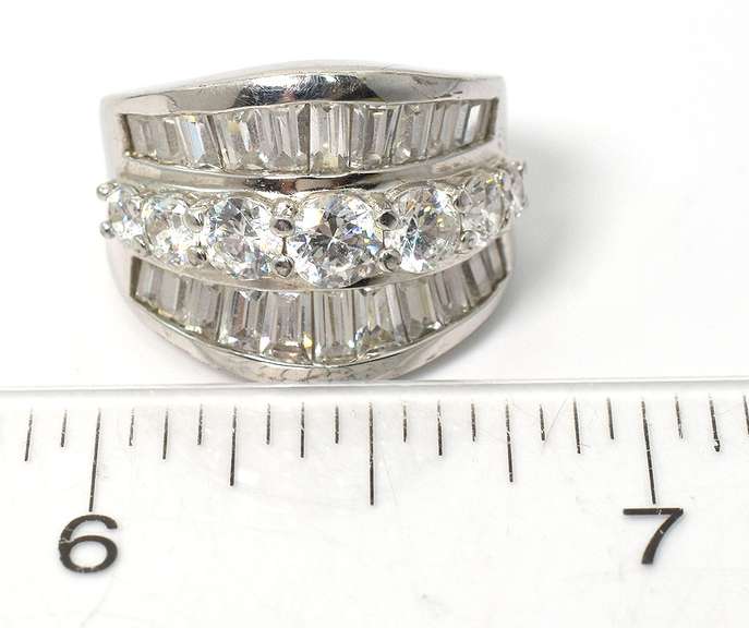 Sterling Silver CZ Cocktail Ring