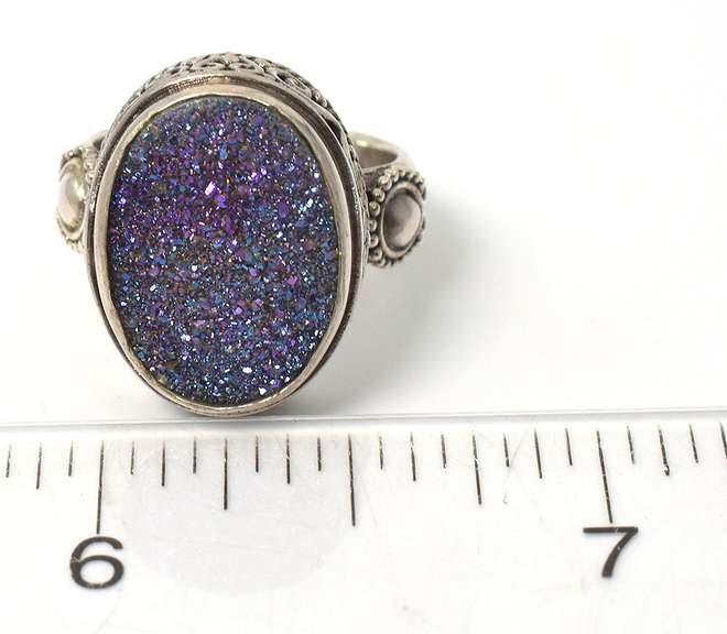 Vintage Sterling Silver Mystic Druze Ring