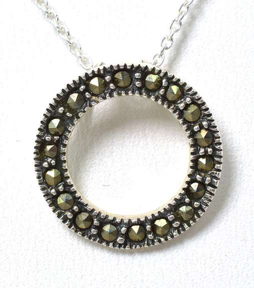 Sterling Silver Marcasite Necklace