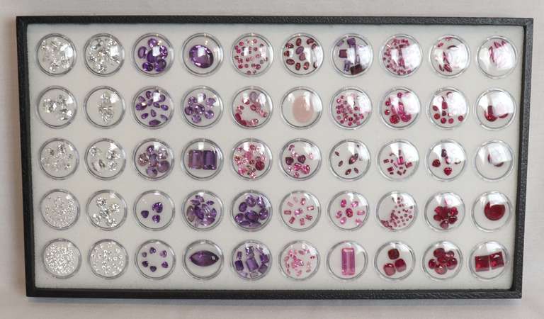 Tray of Colored Stones