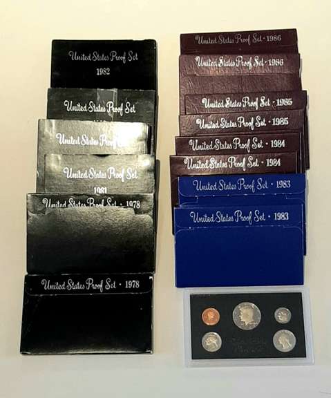 2 Each 1978 1981- 1986 US Proof Sets