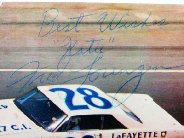 Fred Lorenzen Signed Nascar Post Card
