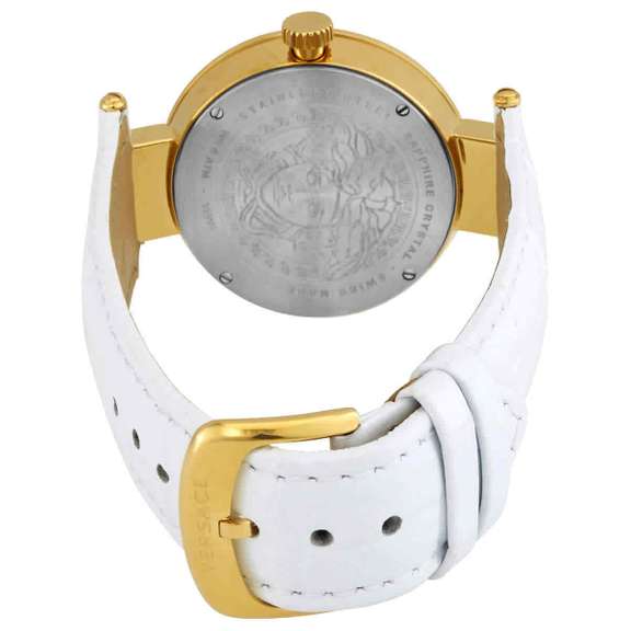 Versace Quartz White Dial Ladies Watch