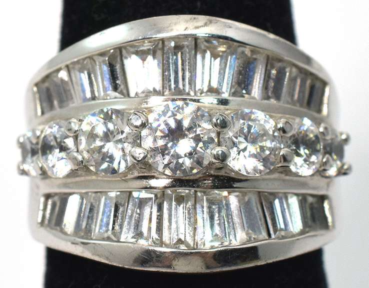 Sterling Silver CZ Cocktail Ring