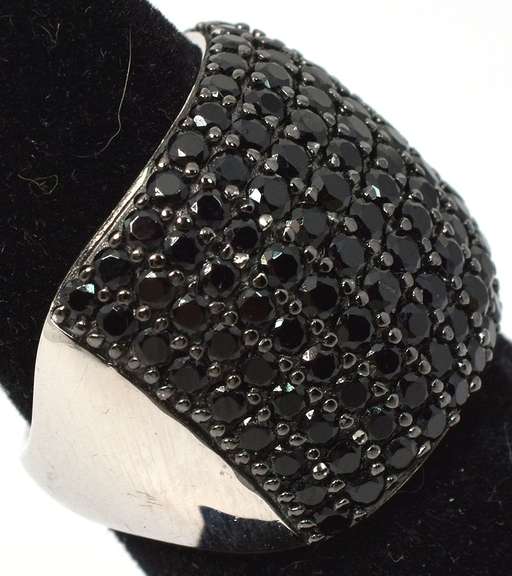 Sterling Silver Black Stone Ring