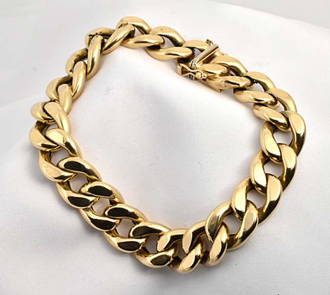 Masculine 14k Standard Link Bracelet