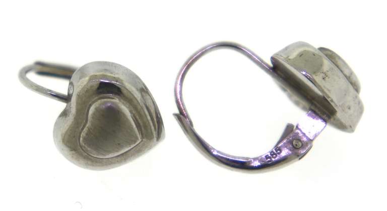 Sterling Silver Heart Drop Earrings