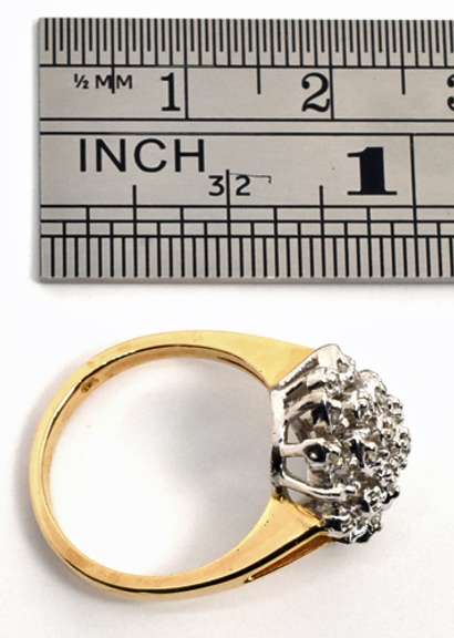 Flashy Diamond Cluster Ring