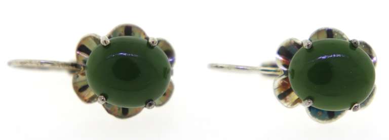 Sterling Silver Jade earrings