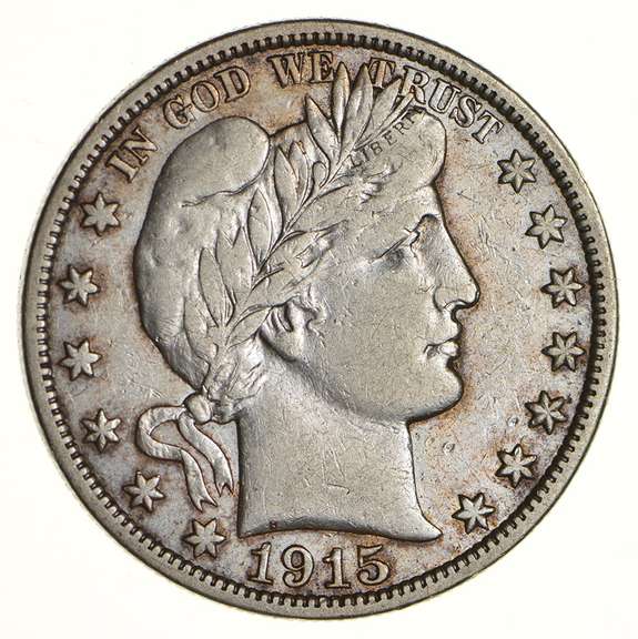 1915-S Barber Half Dollar - Circulated