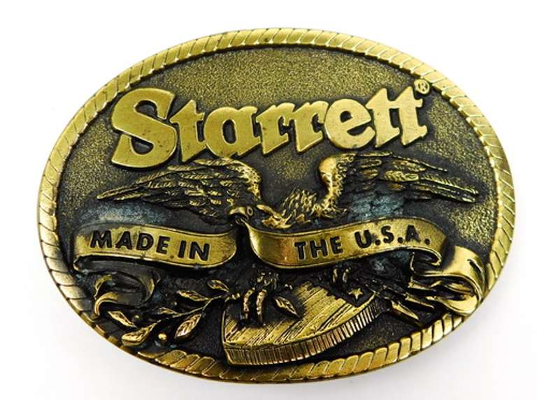 Vintage Starrett Brass Belt Buckle