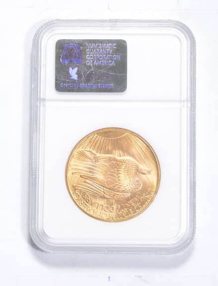MS65 1908-NM $20 St Gaudens Gold Double Eagle Wells Fargo NV Gold NGC