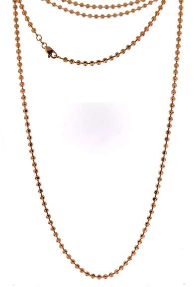 Powerful Rose Gold DC Bead Chain Necklace
