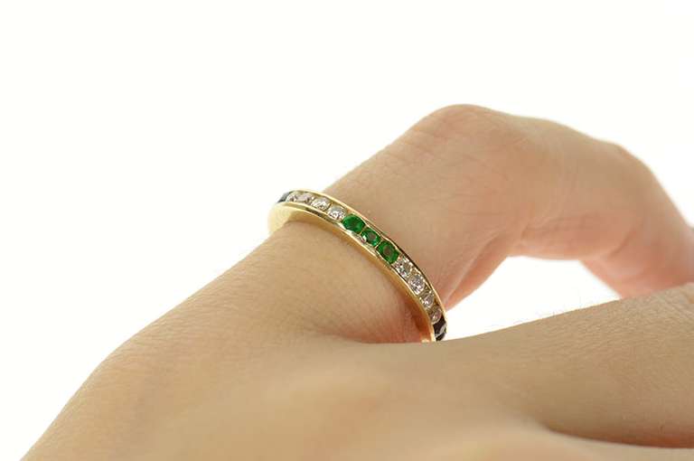 14K Yellow Gold 0.54 Ctw Channel Diamond Wedding Band Ring