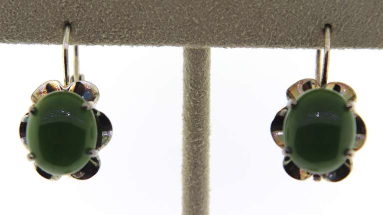 Sterling Silver Jade earrings