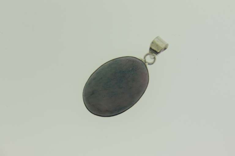 Silver-Tone Color Stone Pendant