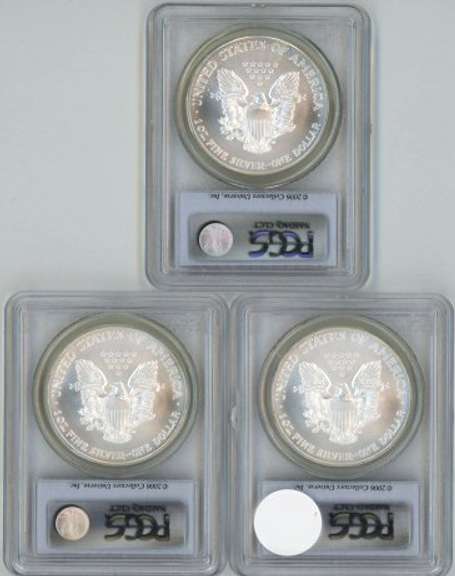 3 Near Perfect PCGS MS69 FIRST STRIKE 2006 $1 Eagles