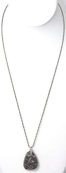 Sterling Silver Druze Necklace