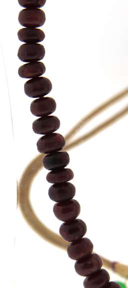 Unique Ruby Beaded Tassel Necklace