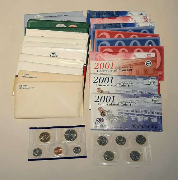 2 Each US Mint Sets 1981  86-87 92-3  1998-2001