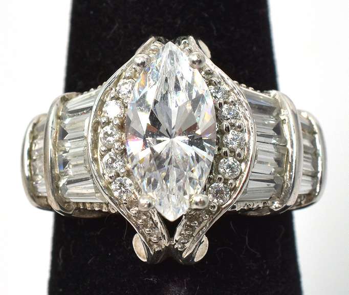 Sterling Silver CZ Cocktail Ring