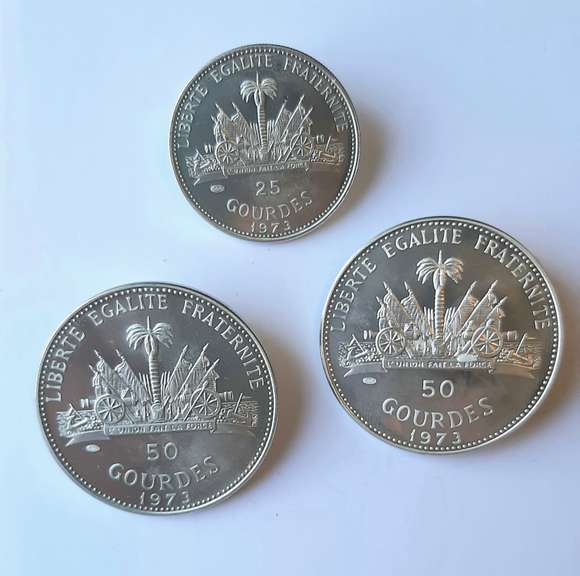 Scarce 3 Piece 1973 Haiti Proof Set