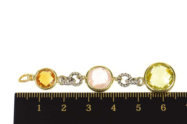 18K Yellow Gold David Yurman Peridot Topaz Citrine Charm/Pendant