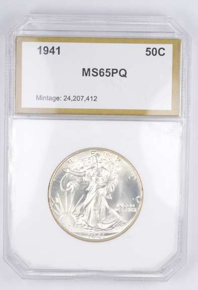 MS65PQ 1941 Walking Liberty Half Dollar - Graded PCI