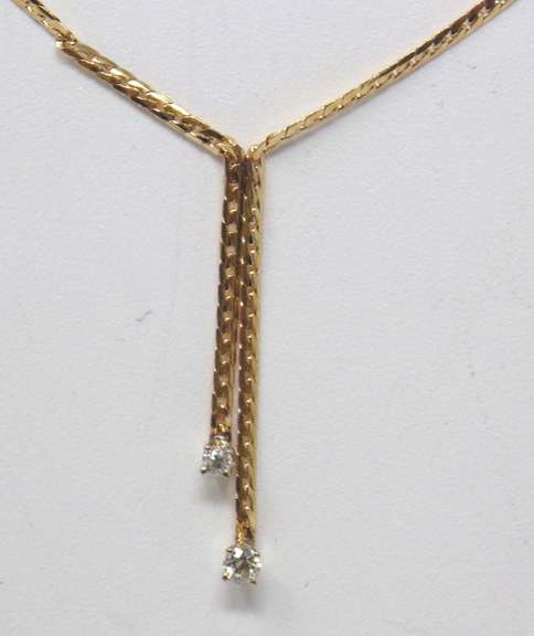 Favorite Bolo Style Necklace w Diamond Ends