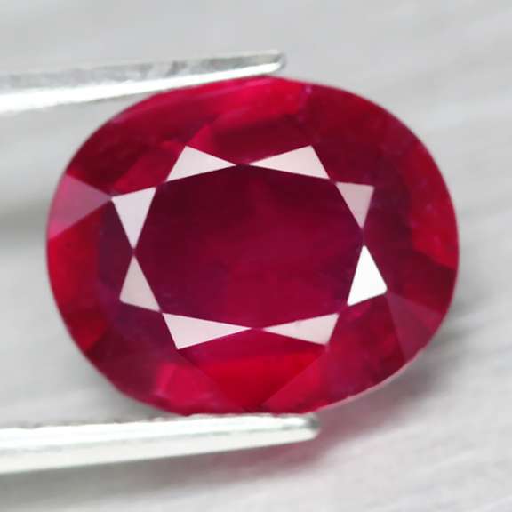 Fantastic 3.49ct oval cut rich blood red Ruby