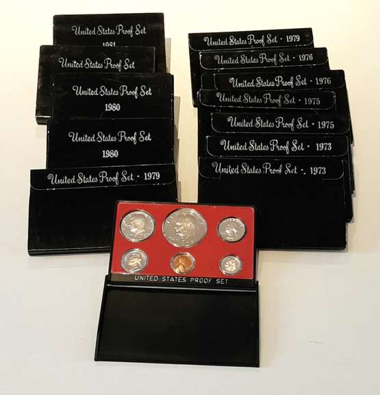 2 Each 1973 1975-6-1979-81 US Proof Sets