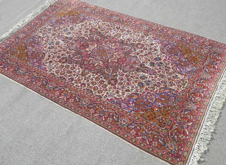 Fascinating Wool/Silk Qum Design 4.3x6.6