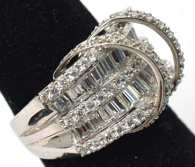 Sterling Silver CZ Cocktail Ring