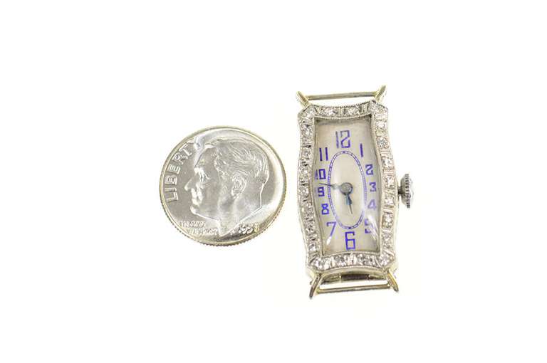 Art Deco Diamond Ornate Abra Watch Co Mvmt. Women's Watch