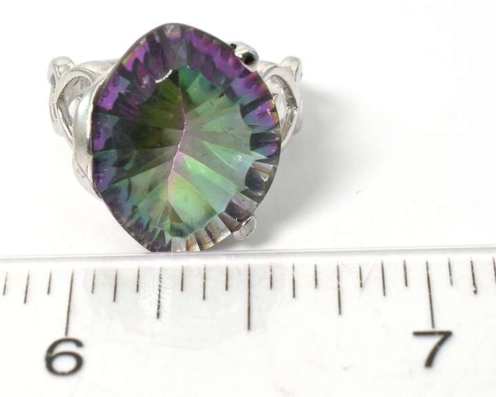 Special Sterling Silver Mystic Topaz Ring