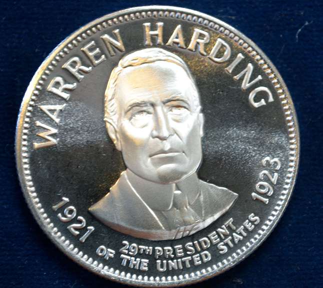Sterling Silver Warren Harding Medal