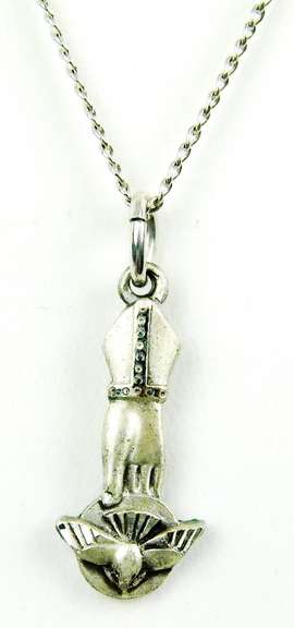 Vintage Creed Sterling Holy Spirit Pendant & Chain