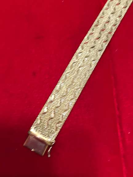 LADIES 14K GOLD MESH BRACELET