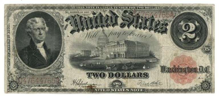 Series of 1917 Large Size $2 Legal Tender Note