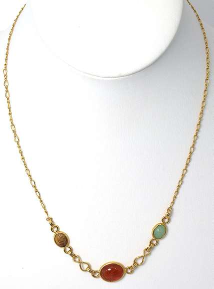 Van Dell Scarab Necklace in 14KT Yellow Gold