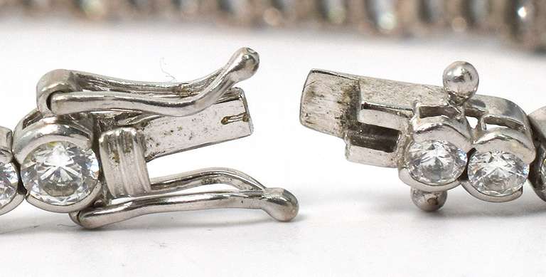 Sterling Silver White Stone Bracelet