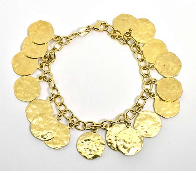Charming Bracelet in Gilt Sterling Silver
