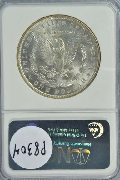 Nearly Gem BU 1886 Morgan Silver Dollar. NGC MS64