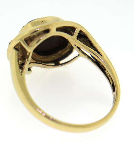 Formal 18kt Boulder Opal and Diamond Ring