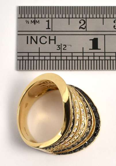 Dazzling Multi-Color Diamond Ring in 14K YG