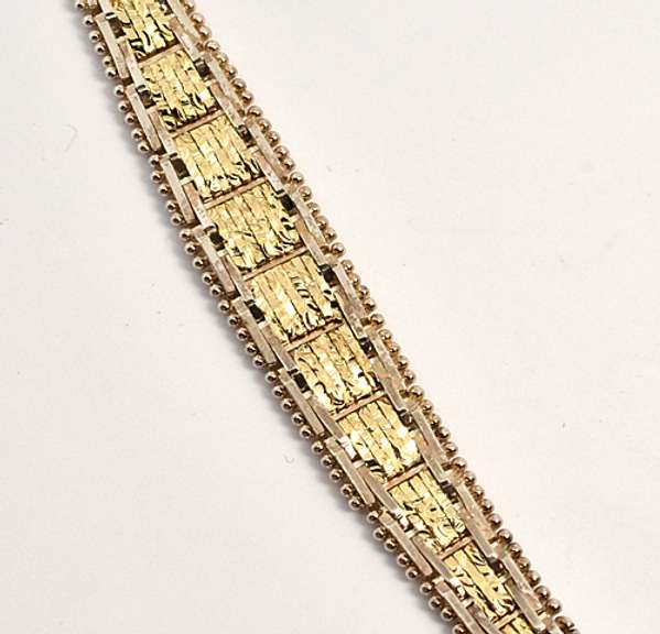 Tasteful Two-Tone V Necklace in Sterling Silver