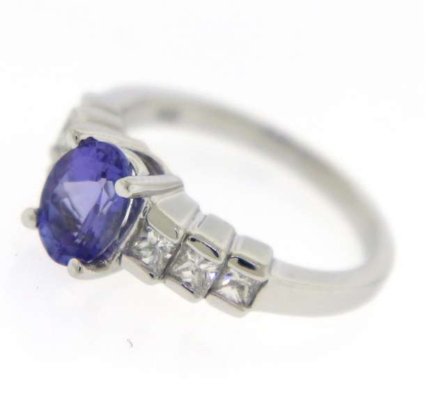 Dreamy 14kt WG Tanzanite and Diamond Ring