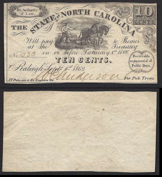 State of North Carolina 10 Cent obsolete