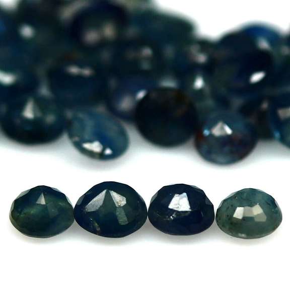 Heated only! 7.39ct Royal blue Sapphire set from Madagascar