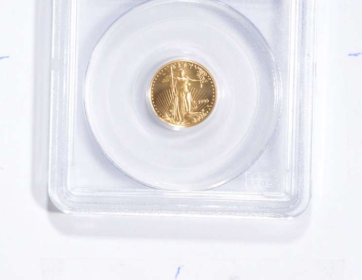 MS69 1999-W $5 American Gold Eagle - 1/10 Oz Fine Gold - Error - PCGS